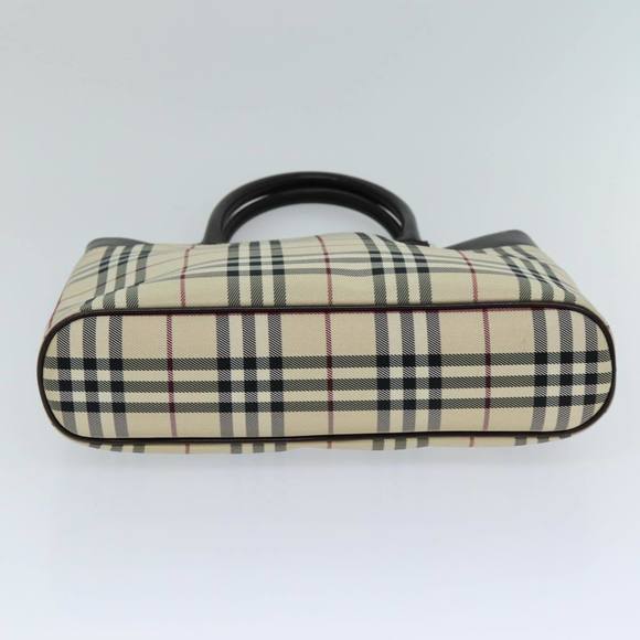 BURBERRY Nova Check Hand Bag Canvas Beige Auth ep4500 - Picture 9 of 16